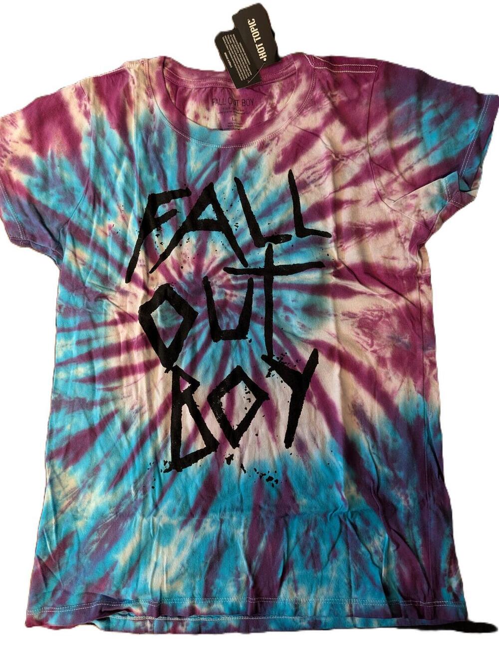 FALL OUT BOY-Tie-Dye Junior Girl's T-shirt~Never Worn~L